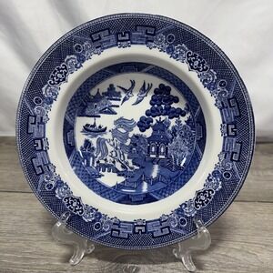 Johnson Brothers Blue Willow Rimmed Soup Bowl 8.75" England